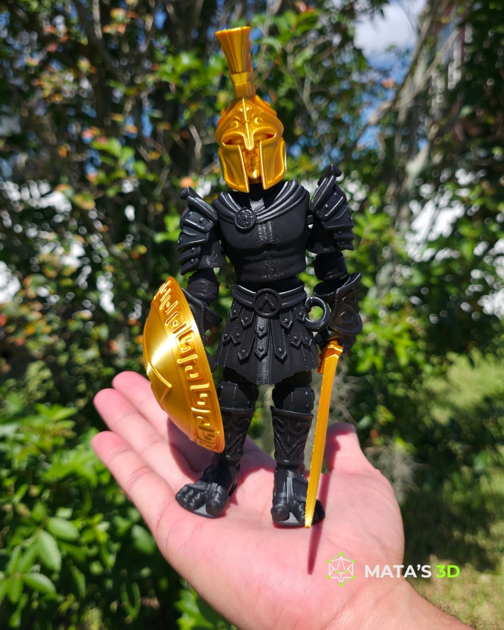 Articulated Spartan Warrior – Premium 3D Printed Flexi Figure