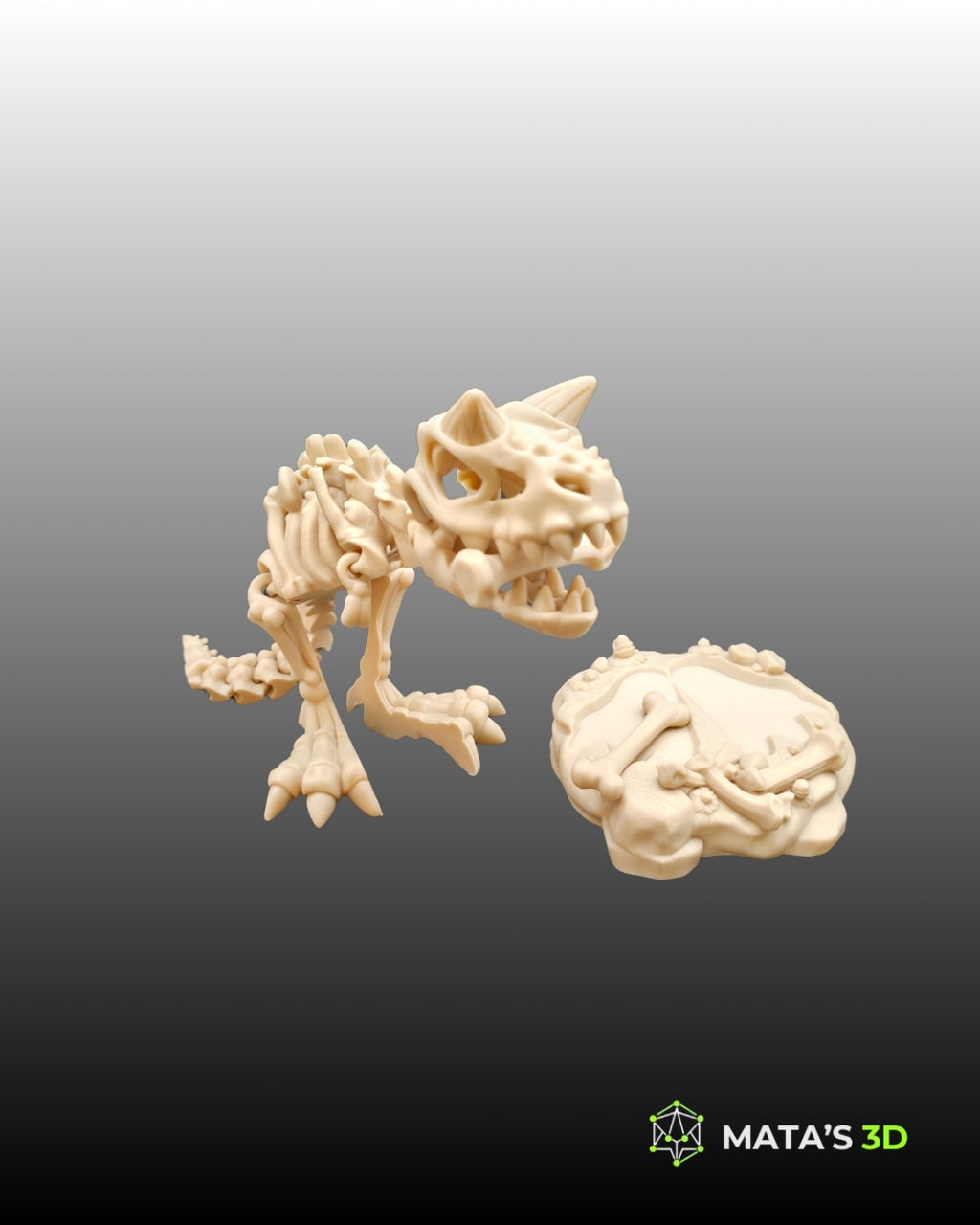 Articulated Carnotaurus Skeleton – 3D Printed Flexi Dinosaur