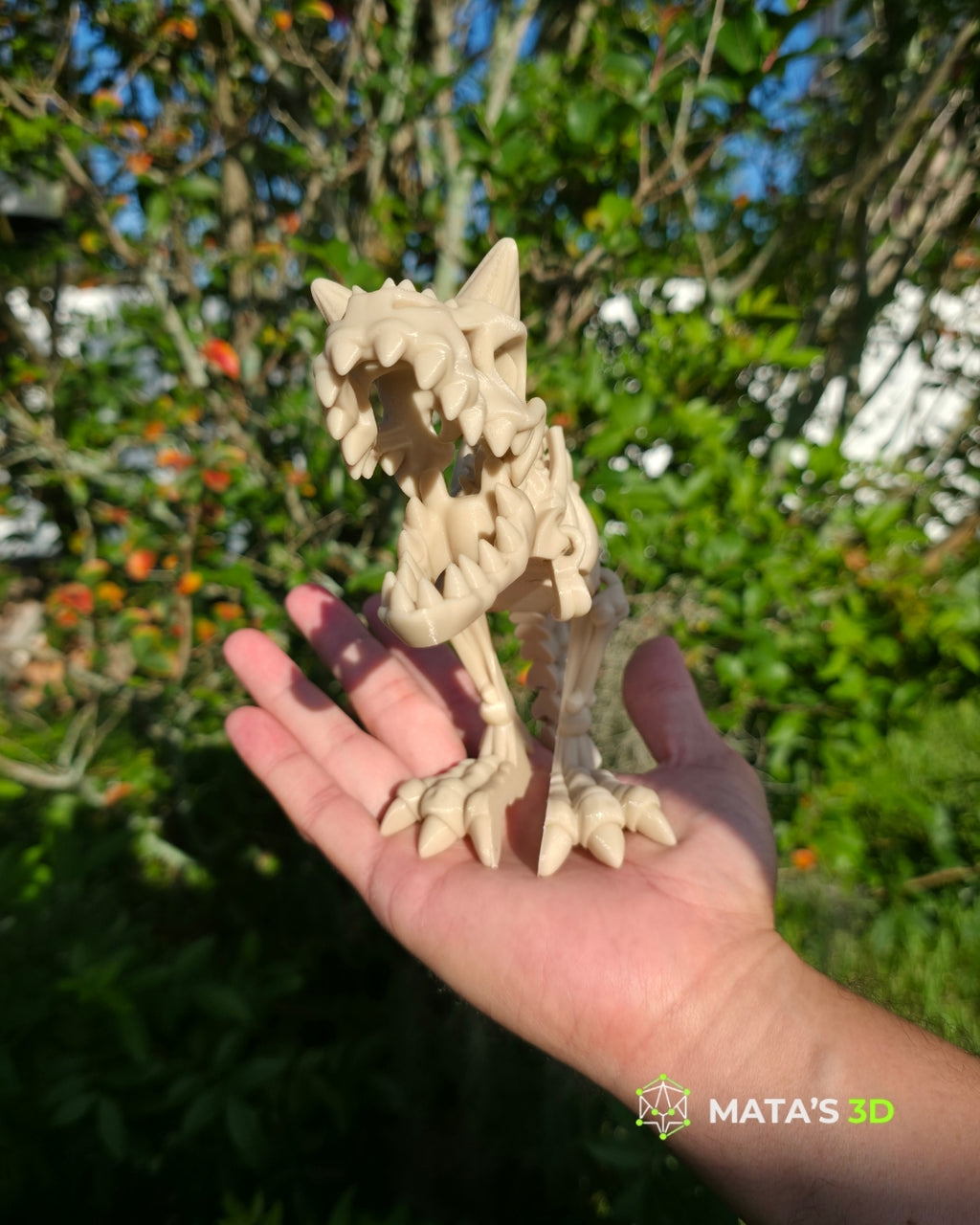 Articulated Carnotaurus Skeleton – 3D Printed Flexi Dinosaur
