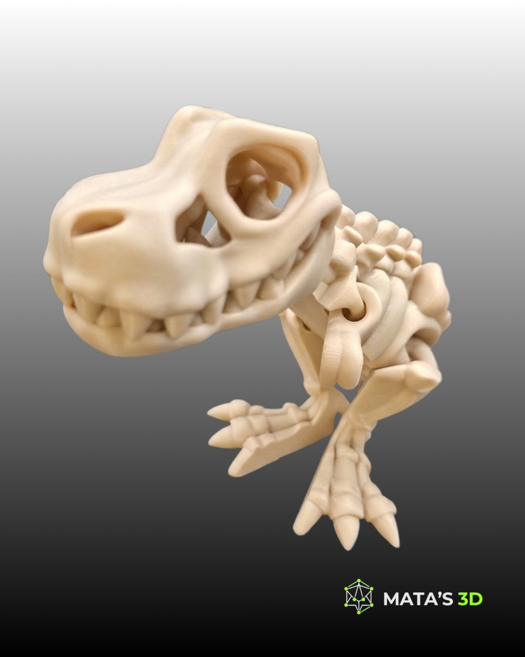 Articulated T-Rex Skeleton – 3D Printed Flexi Dinosaur