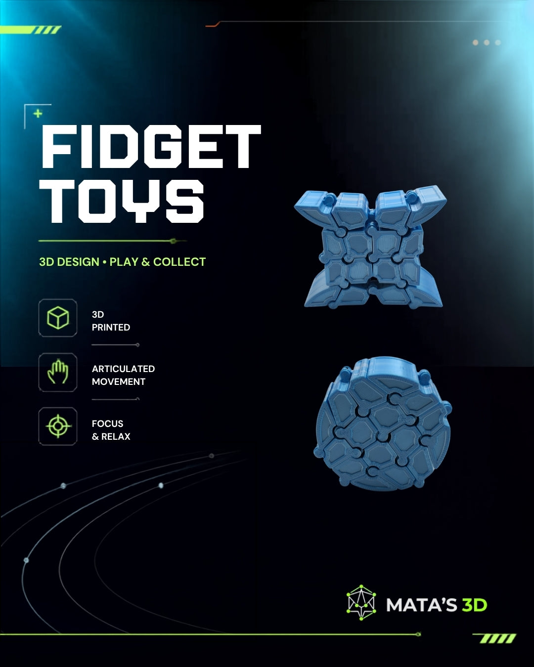 Squared Circle - Kinetic Fidget Toy