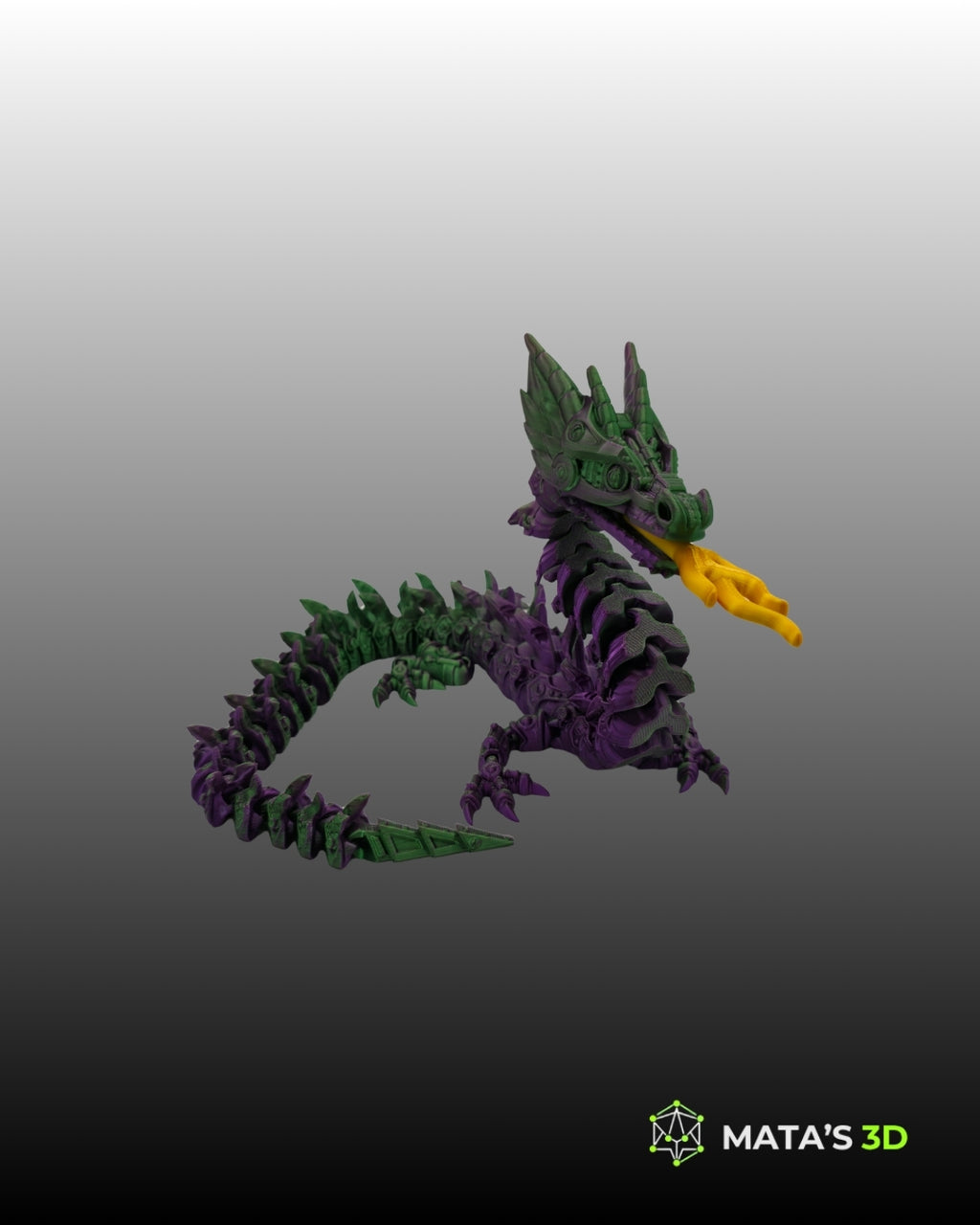 Mech Articulated Dragon (Wingless Edition) – Premium 3D Printed Flexi Figure