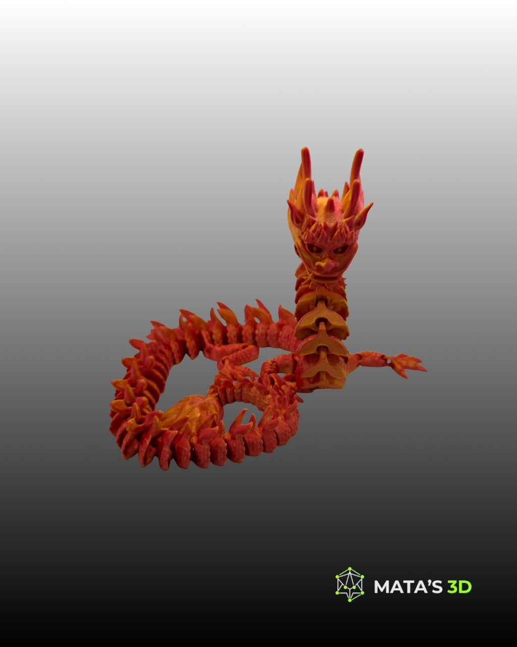 Imperial Articulated Dragon – Premium 3D Printed Flexi Figure