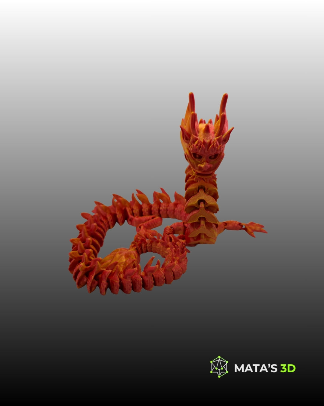 Imperial Articulated Dragon – Premium 3D Printed Flexi Figure