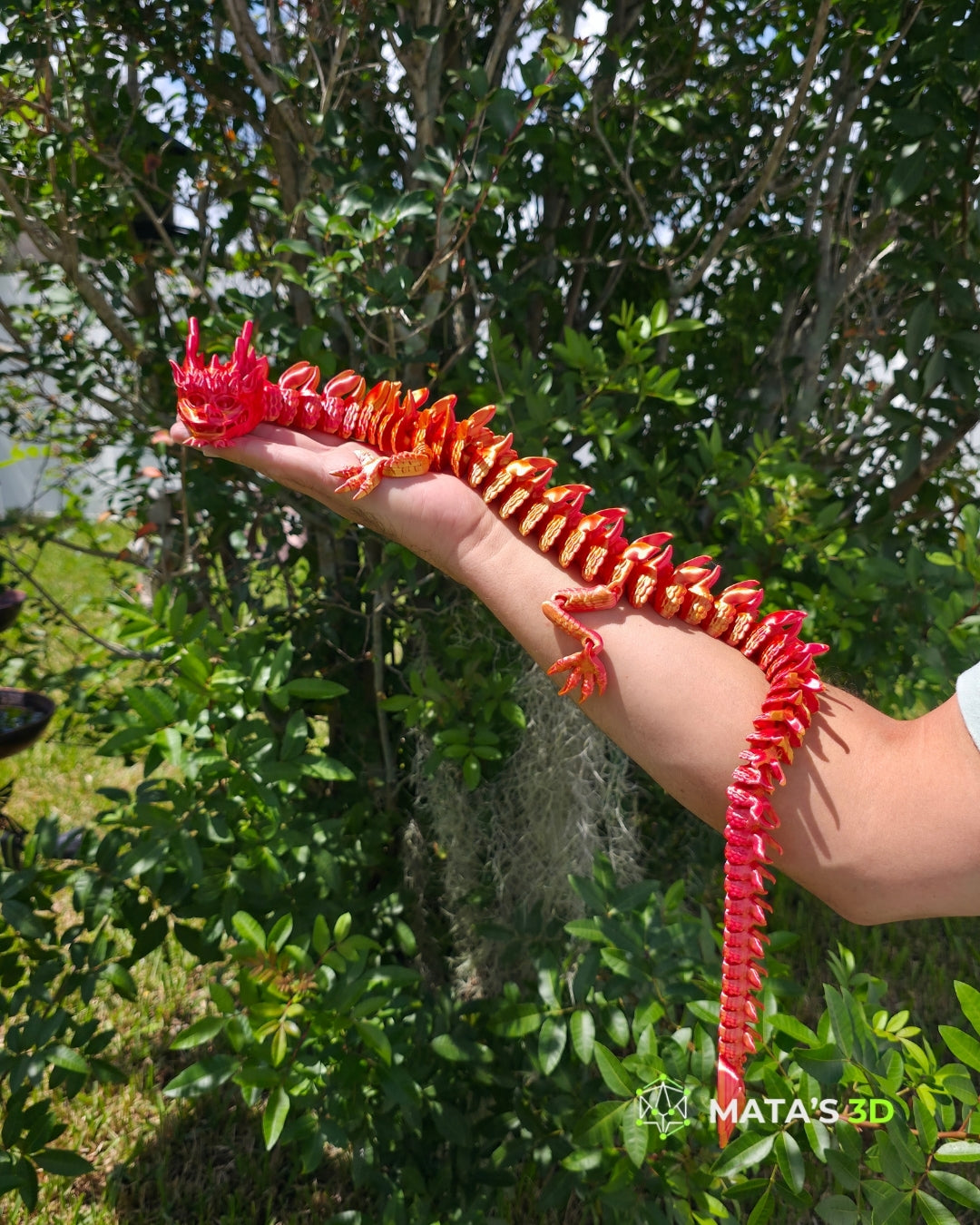 Imperial Articulated Dragon – Premium 3D Printed Flexi Figure