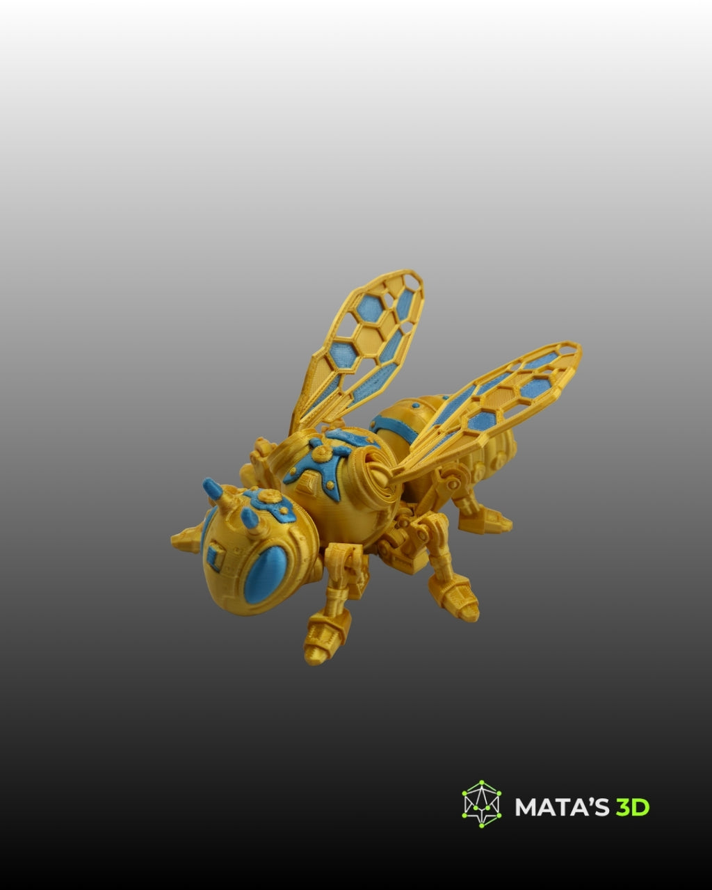 Articulated Cyber Bee – Premium 3D Printed Flexi Figure
