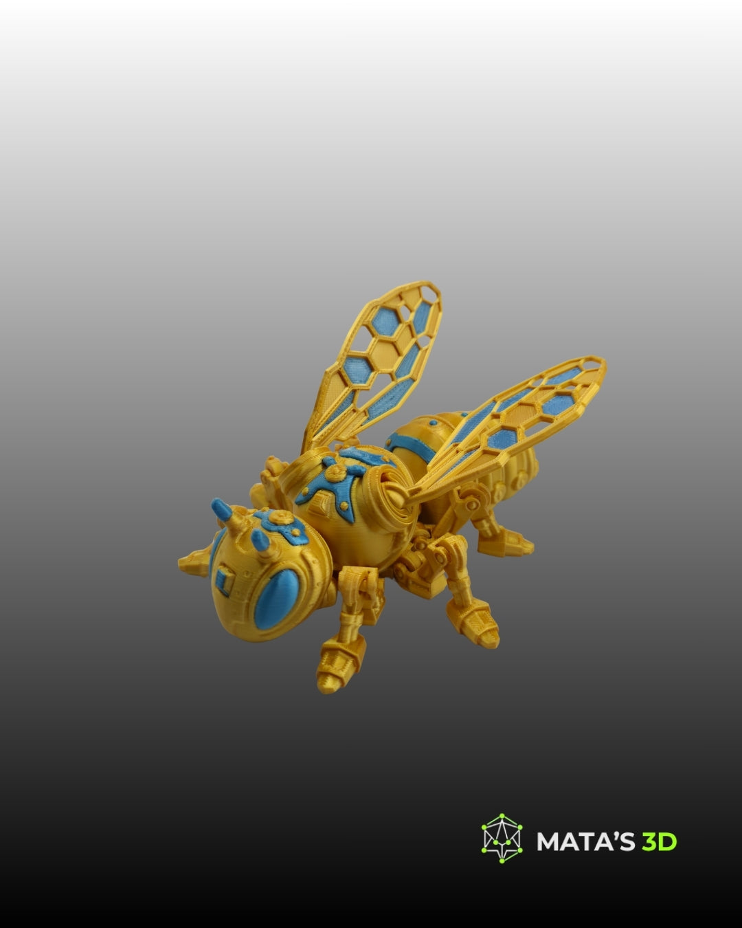 Articulated Cyber Bee – Premium 3D Printed Flexi Figure