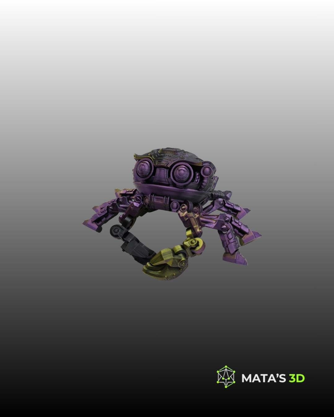 Articulated Cyber Crab – Premium 3D Printed Flexi Figure