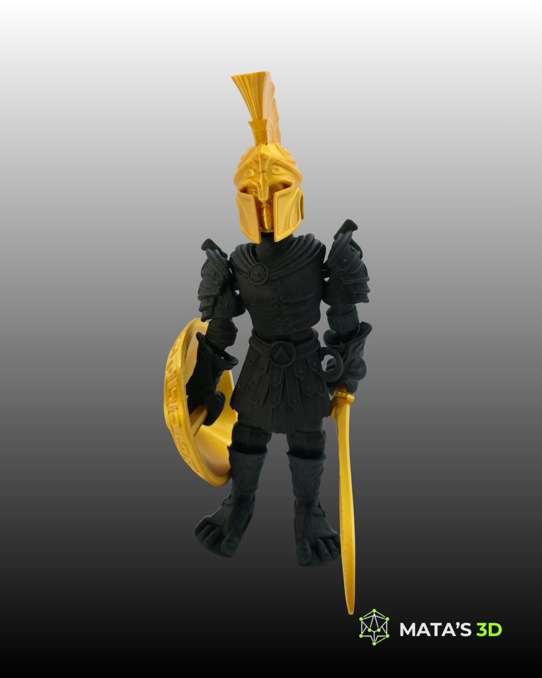 Articulated Spartan Warrior – Premium 3D Printed Flexi Figure