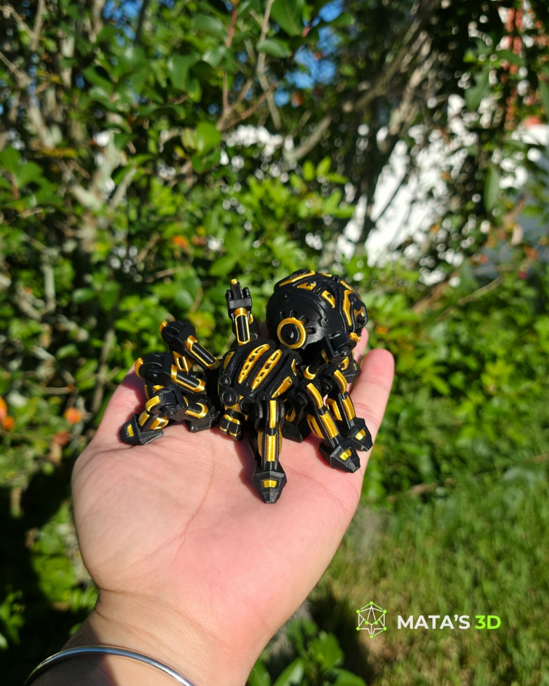 Articulated Biomechanical Spider – 3D Printed Cybernetic Figure