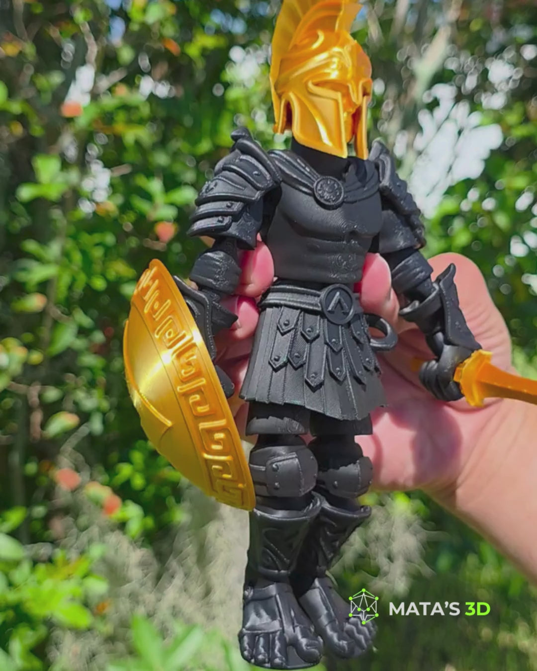 Articulated Spartan Warrior – Premium 3D Printed Flexi Figure