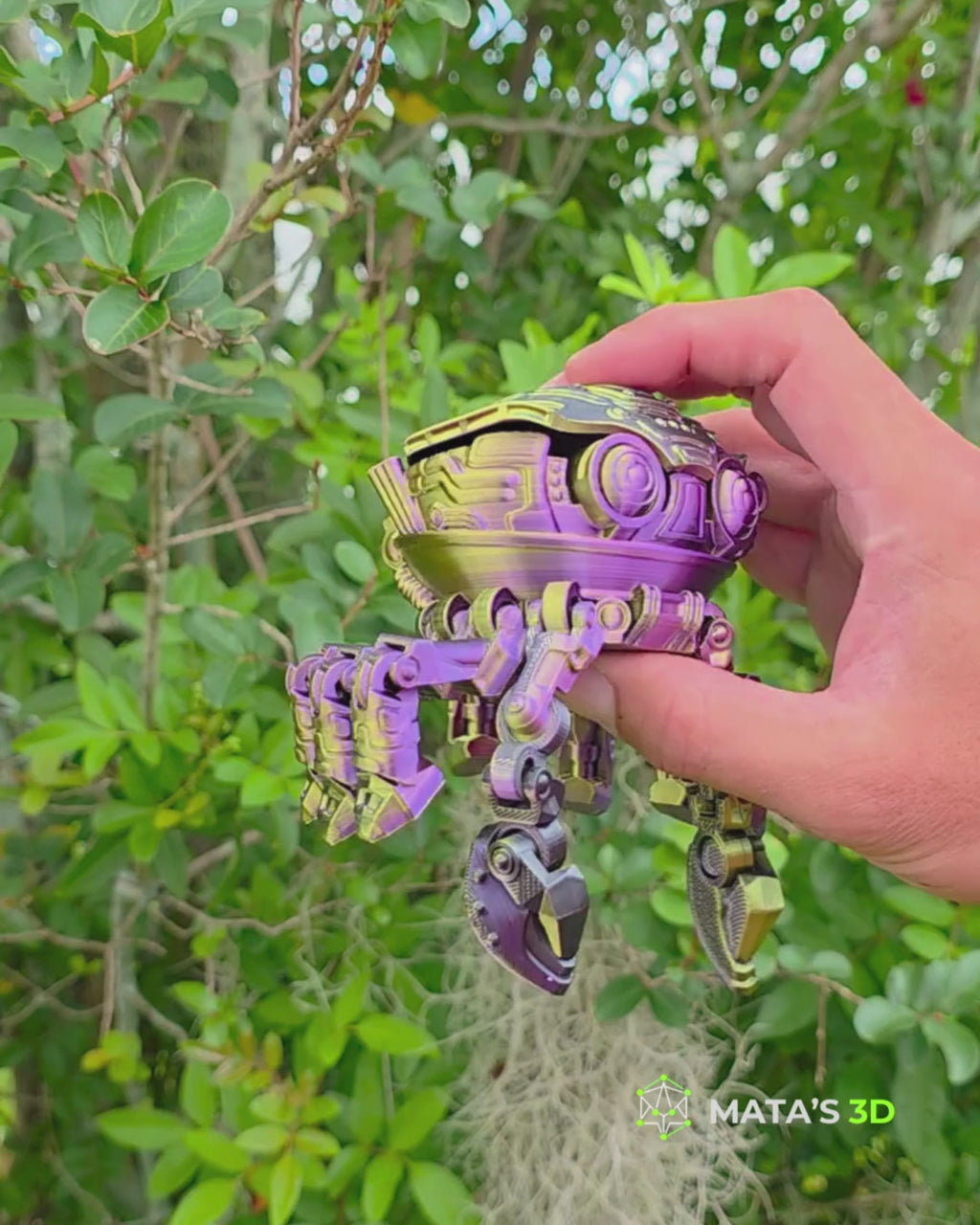 Articulated Cyber Crab – Premium 3D Printed Flexi Figure
